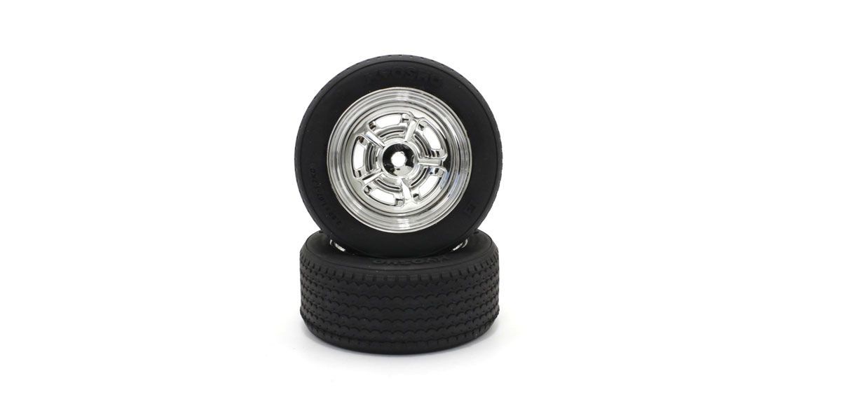 Kyosho - Pre-Glued Tyres Rostyle Plate 1:10 Fazer 2.0 (2) - K.FATH703SMM WHEELS & TYRES