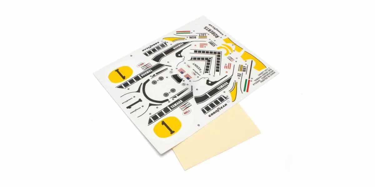 Kyosho - Hanging-On Racer Yamaha YZR500 Decal Sheet - K.GPD103 1:8 MOTO Parts