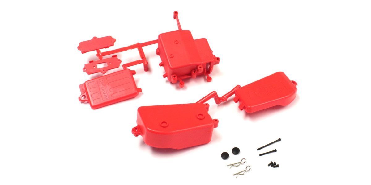 Kyosho - Receiver and Battery Box Inferno MP9-MP10 - Red - K.IFF001KRB 1:8 Parts Competition
