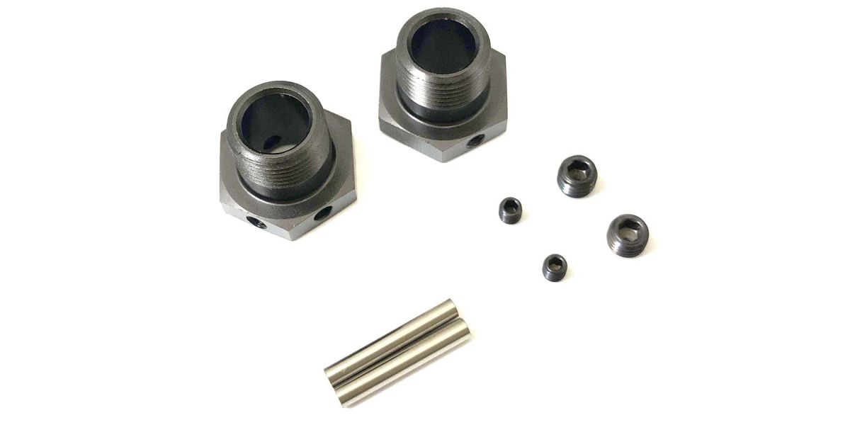 Kyosho - Inferno MP9-MP10 MP11 Narrow Wheel Hub (2) Gun Metal - K.IFW625NB 1:8 Parts Competition