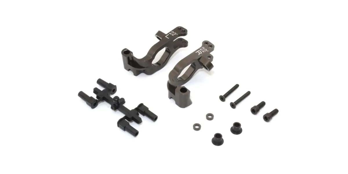 Kyosho - Front Hub Carrier Set Inferno MP9-MP10 Aluminium - 22 Deg. - K.IFW629C 1:8 Parts Competition