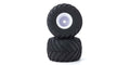 Kyosho - Pre-Glued Tyres USA-1 Monster V-Shape 1:8 Mad Series (2) - K.MATH001W WHEELS & TYRES