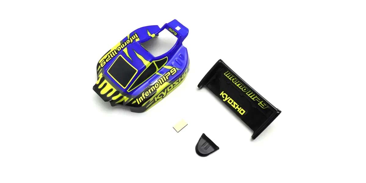 Kyosho - Pre-painted Mini-Z Buggy Inferno MP9 TKI3 Body Set - Blue-Yellow - K.MBB03BLY MINI R/C AUTOSCALE & BODYSHEL