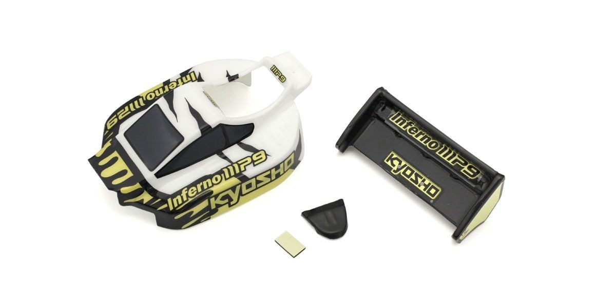 Kyosho - Pre-Painted Mini-Z Buggy Inferno MP9 TKI3 Body - White-Black - K.MBB03WBK MINI R/C AUTOSCALE & BODYSHEL