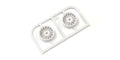 Kyosho - Wheel Set Mini-Z AWD Narrow 0 Offset (2) White - K.MDH100W-N0B MINI R/C WHEELS & TYRES