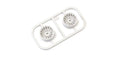 Kyosho - Wheel Set Mini-Z AWD Narrow 2.5 Offset (2) White - K.MDH100W-N25B MINI R/C WHEELS & TYRES