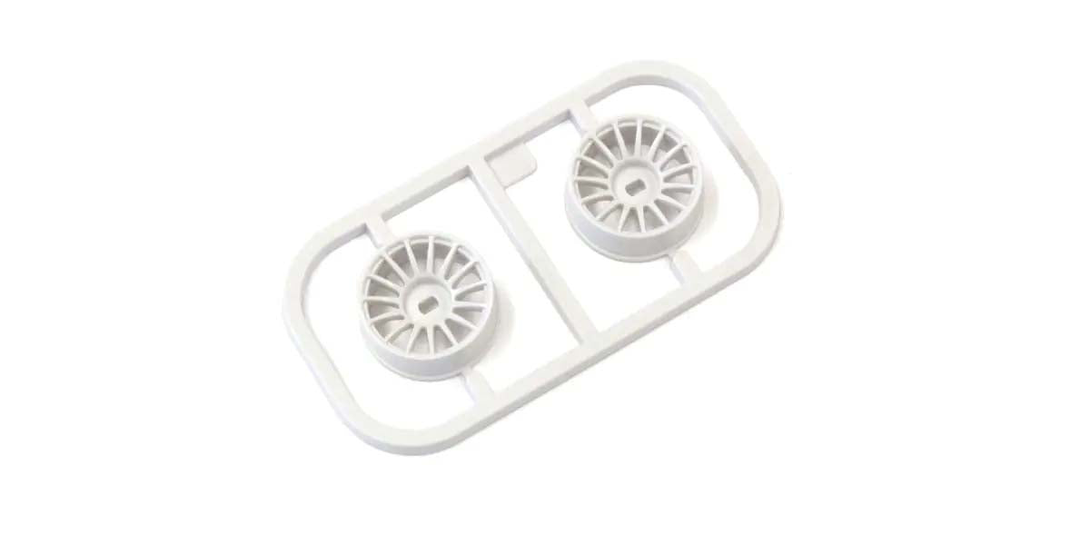 Kyosho - Wheel Set Mini-Z AWD Narrow 2.5 Offset (2) White - K.MDH100W-N25B MINI R/C WHEELS & TYRES