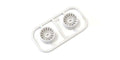 Kyosho - Wheel Set Mini-Z AWD Wide 0 Offset (2) White - K.MDH100W-W0B MINI R/C WHEELS & TYRES