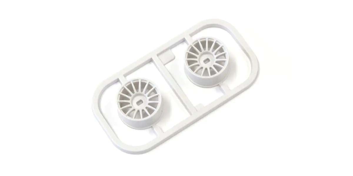 Kyosho - Wheel Set Mini-Z AWD Wide 0 Offset (2) White - K.MDH100W-W0B MINI R/C WHEELS & TYRES