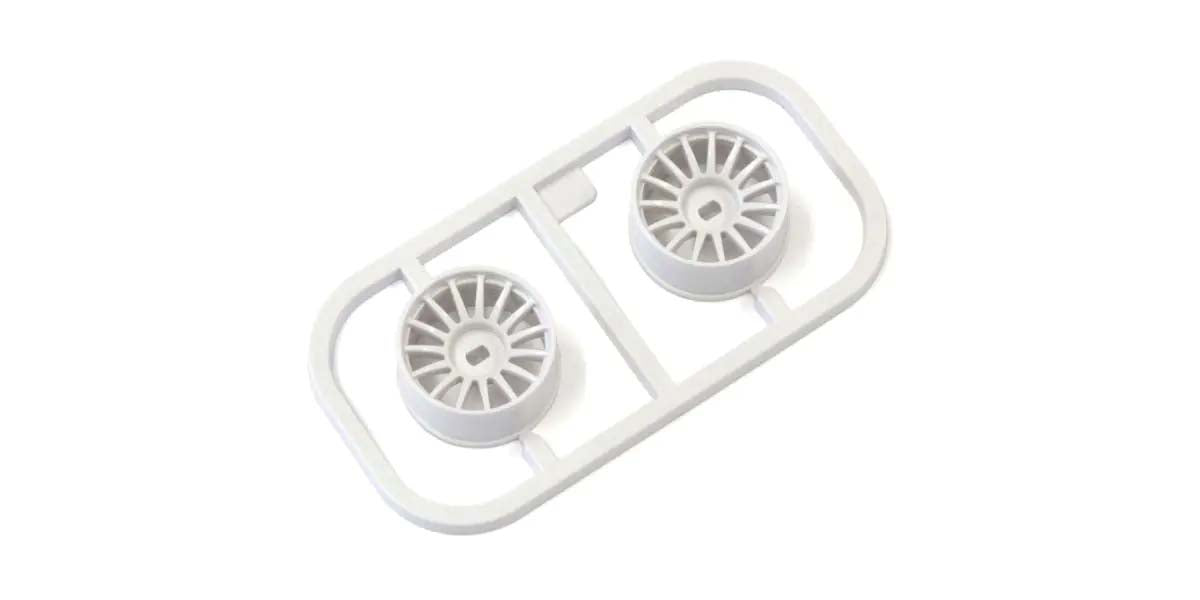 Kyosho - Wheel Set Mini-Z AWD Wide 1 Offset (2) White - K.MDH100W-W1B MINI R/C WHEELS & TYRES