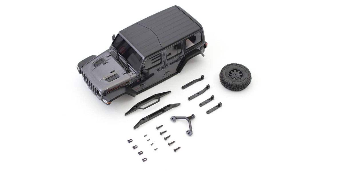 Kyosho - Bodyshell Jeep Wrangler Rubicon Mini-Z 4X4 MX01 Grey - K.MXB01GM MINI R/C AUTOSCALE & BODYSHEL