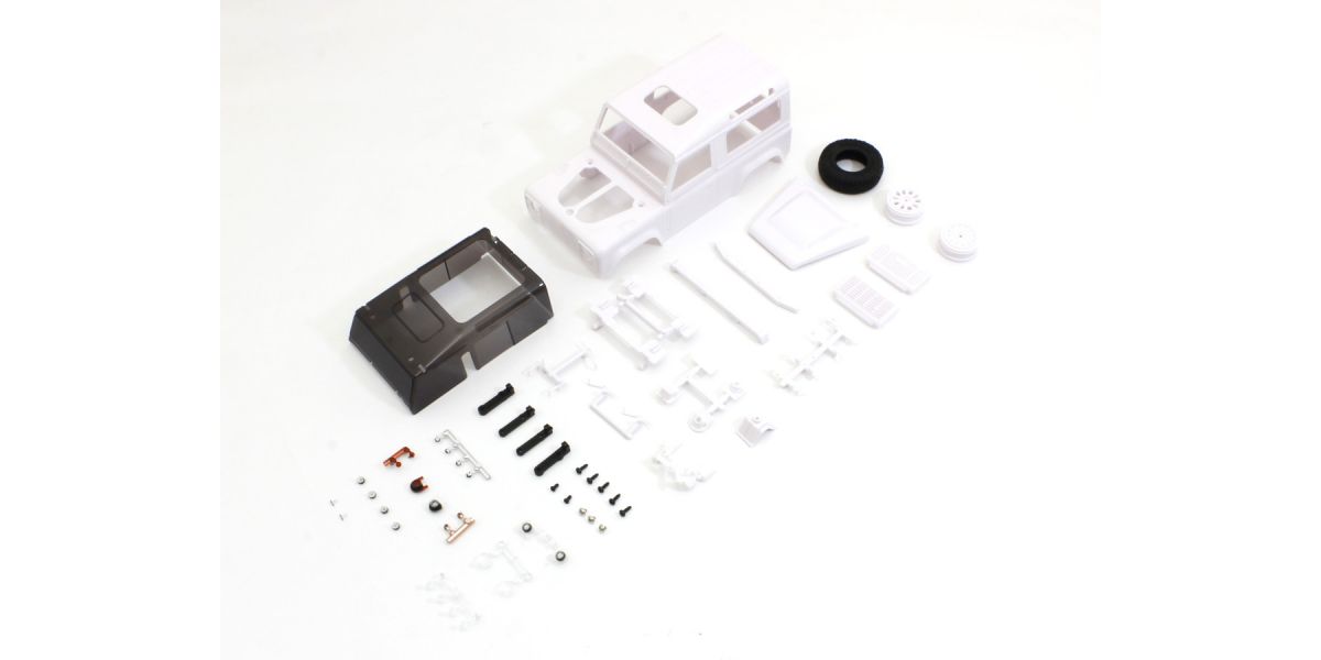 Kyosho - Bodyshell Land Rover Defender 90 Mini-Z 4X4 MX01 (White Body) - K.MXN06 MINI R/C AUTOSCALE & BODYSHEL