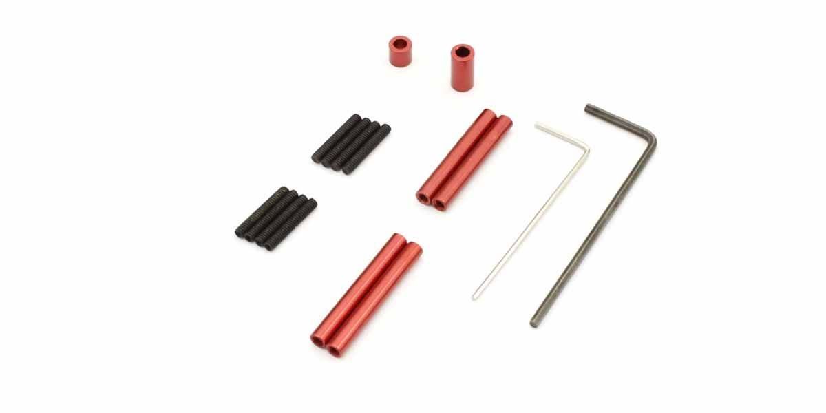 Kyosho - Aluminium red anodized Link Rod Set Mini-Z 4X4 MX01- WB 120mm - K.MXW002R MINI-Z 4x4