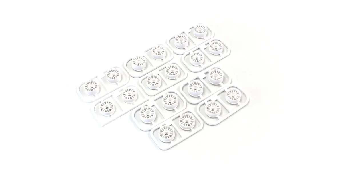 Kyosho - Wheels Set Mini-Z MR03 Multi-Offset RAYS RE30 White - K.MZH131WB MINI R/C WHEELS & TYRES