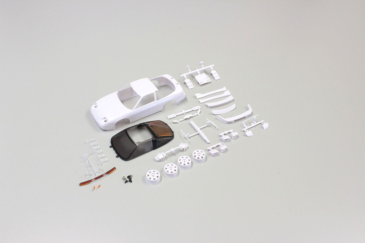 Kyosho - Bodyshell Nissan 180SX Mini-Z + 4WD Rims (White Body) - K.MZN179 MINI R/C AUTOSCALE & BODYSHEL
