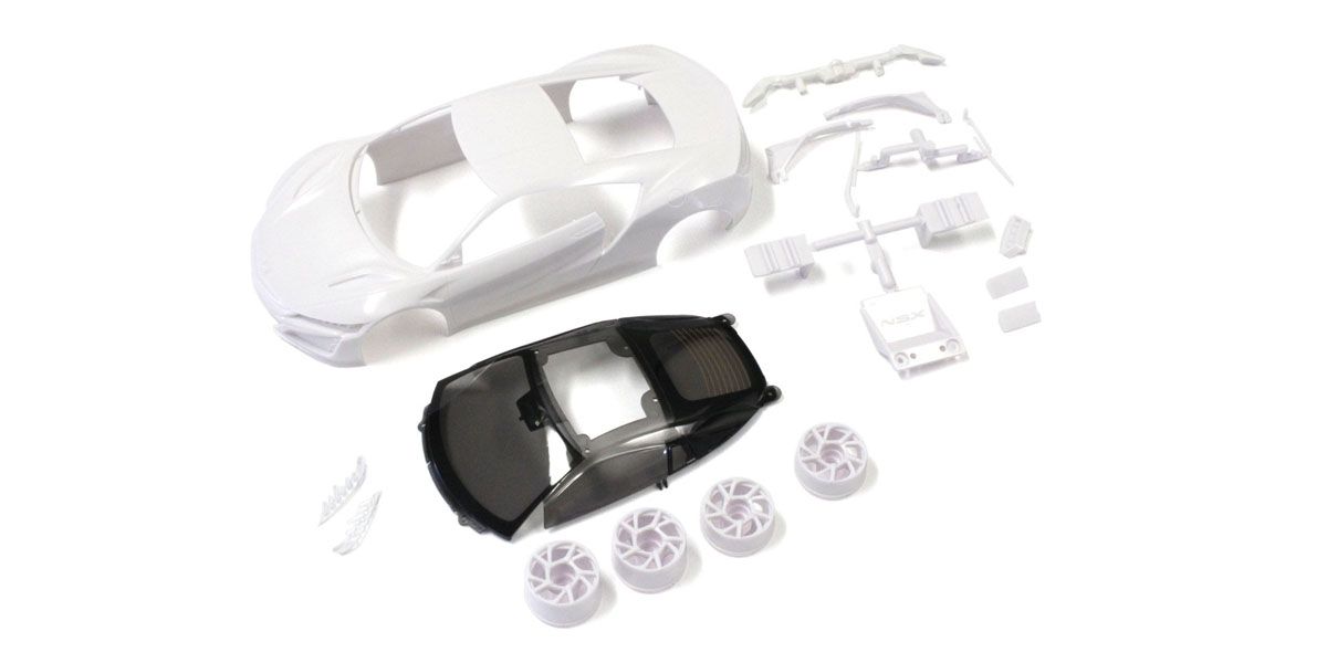 Kyosho - Bodyshell Honda NSX Mini-Z + 2WD Rims (White Body) - K.MZN186 MINI R/C AUTOSCALE & BODYSHEL