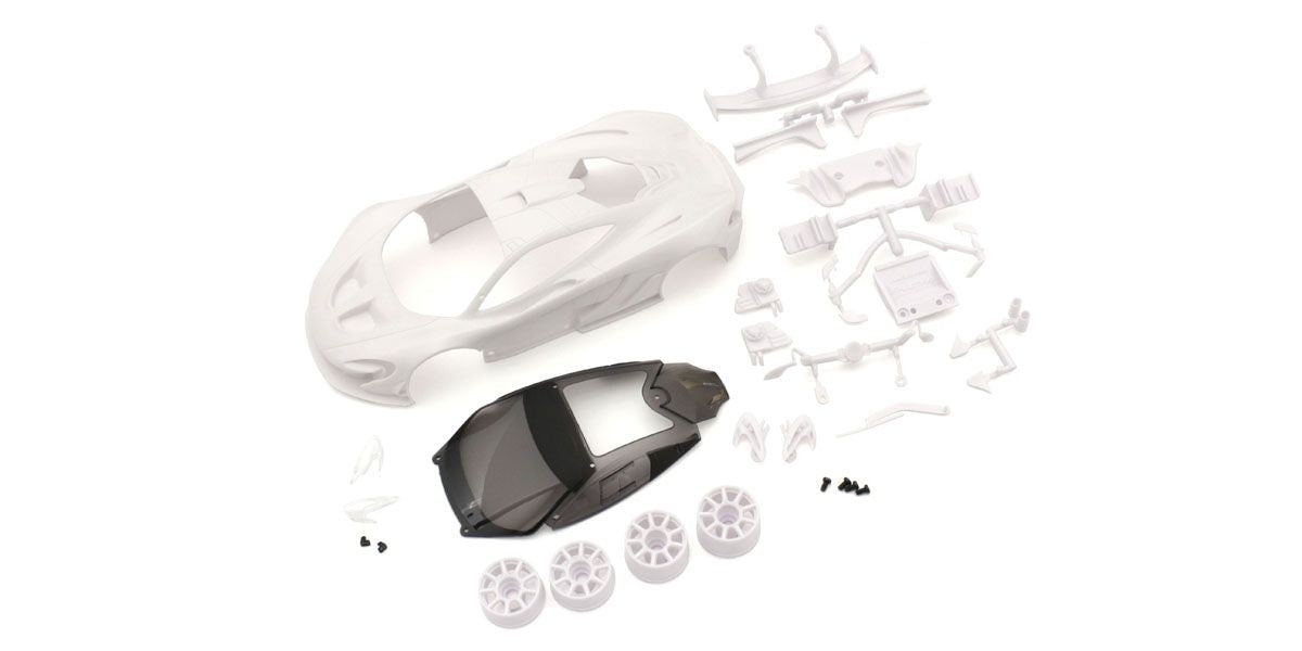 Kyosho - Bodyshell McLaren P1 GTR Mini-Z + 2WD Rims (White Body) - K.MZN190 MINI R/C AUTOSCALE & BODYSHEL