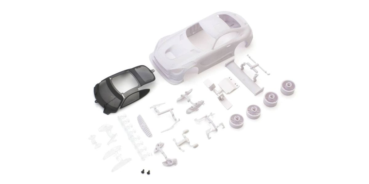 Kyosho - Bodyshell Mercedes AMG GT3 Mini-Z + 2WD Rims (White Body) - K.MZN198 MINI R/C AUTOSCALE & BODYSHEL
