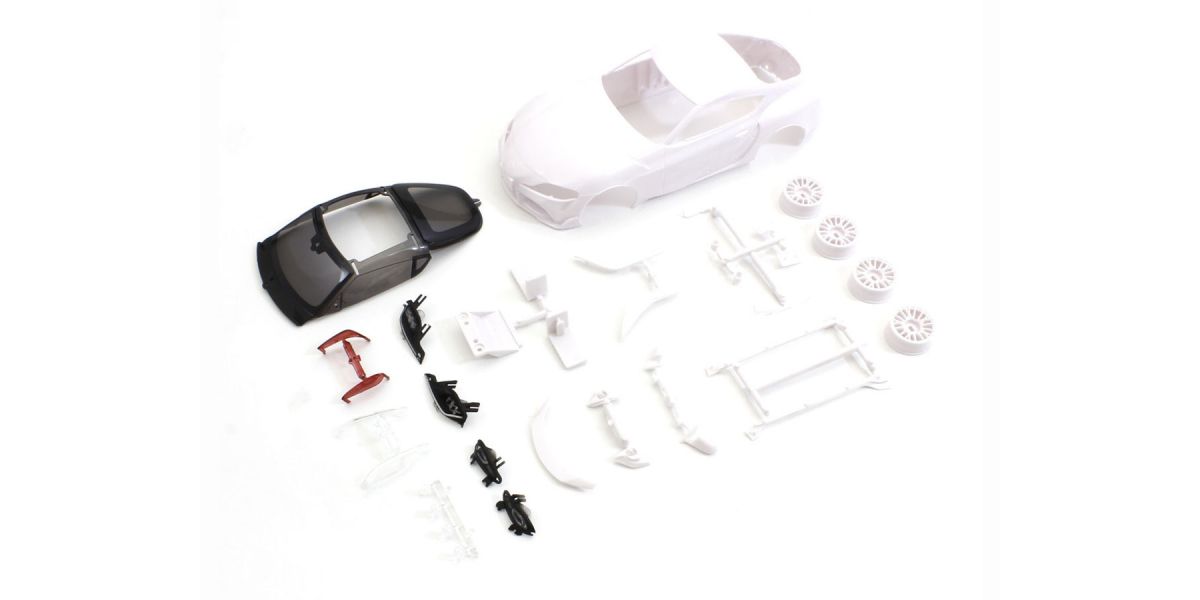 Kyosho - Bodyshell Toyota GR Supra TRD Mini-Z + 4WD Rims (White Body) - K.MZN207 MINI R/C AUTOSCALE & BODYSHEL