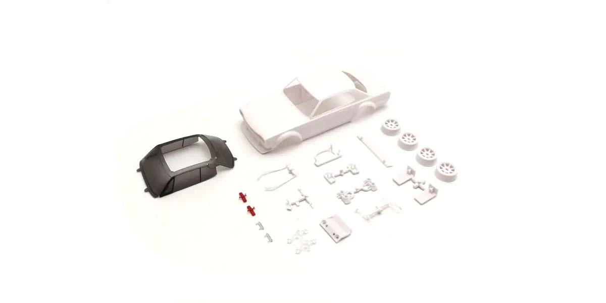 Kyosho - Bodyshell Skyline GTR KPGC10 Racing Mini-Z + 4WD Rims (White Body) - K.MZN222 MINI R/C AUTOSCALE & BODYSHEL
