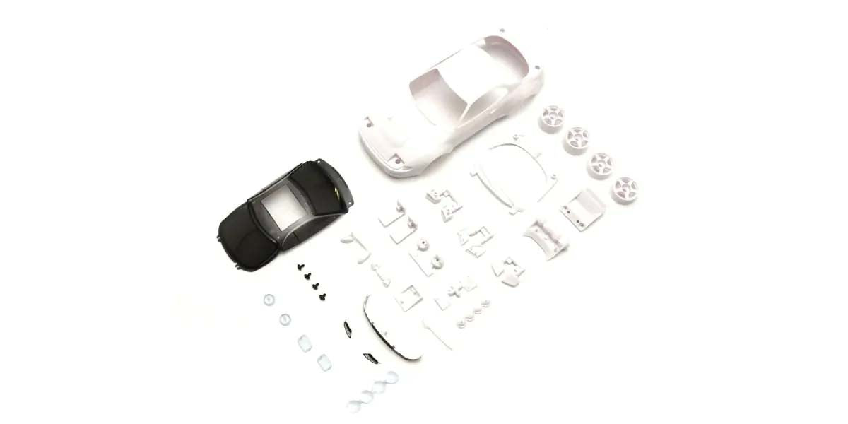 Kyosho - Bodyshell Toyota Celica Mini-Z + 4WD Rims (White Body) - K.MZN227 MINI R/C AUTOSCALE & BODYSHEL
