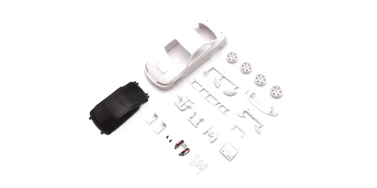 Kyosho - Bodyshell Nissan Silvia S-15 Mini-Z + 4WD Rims (White Body) - K.MZN229 MINI R/C AUTOSCALE & BODYSHEL