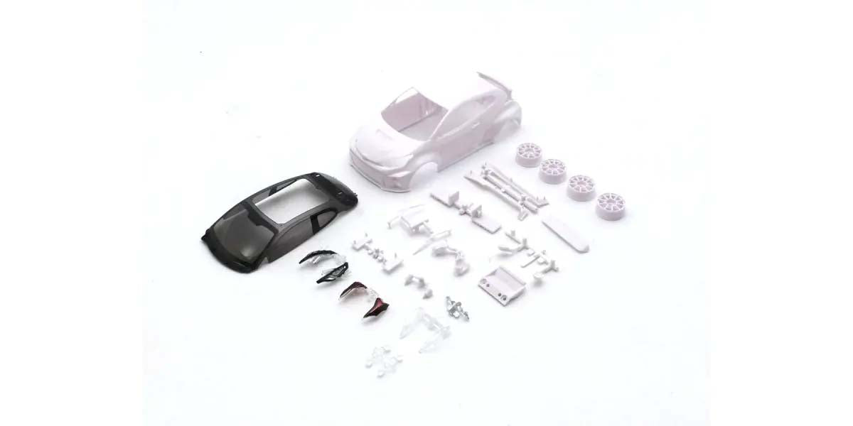 Kyosho - Bodyshell Toyota Yaris Rally Mini-Z + 4WD Rims (White Body) - K.MZN230 MINI R/C AUTOSCALE & BODYSHEL