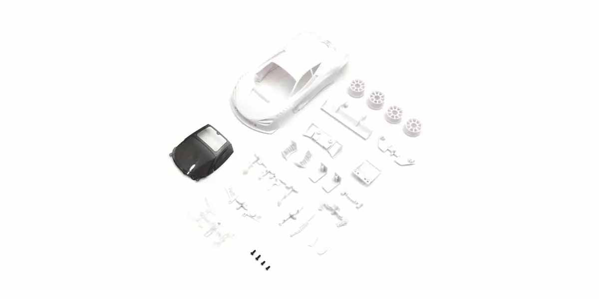 Kyosho - Mini-Z McLaren 720S GT3 White Body Set w/2WD Rims - K.MZN234 MINI R/C AUTOSCALE & BODYSHEL