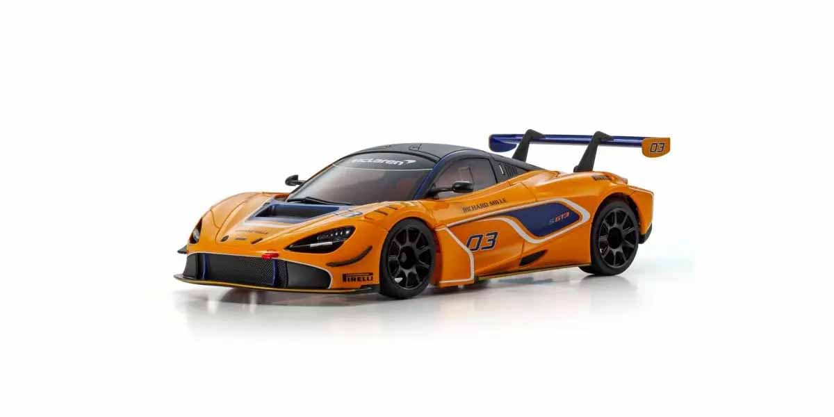 Kyosho - Autoscale Mini-Z McLaren 720S GT3 Orange #03 (W-MM) - K.MZP255OR MINI R/C AUTOSCALE & BODYSHEL