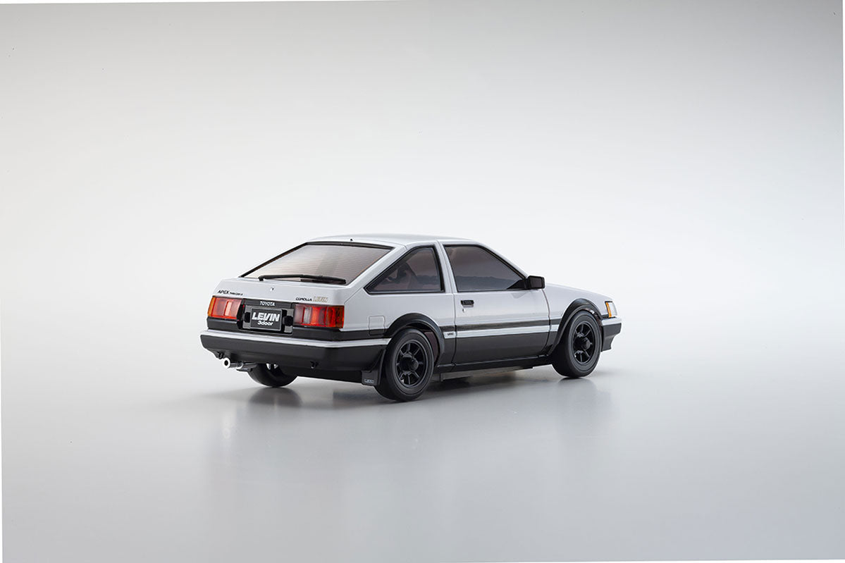 Kyosho - *CLEARANCE* ASC Mini-Z Toyota Corolla Levin AE86 White-Black (MA020) - K.MZP473WBK MINI R/C AUTOSCALE & BODYSHEL