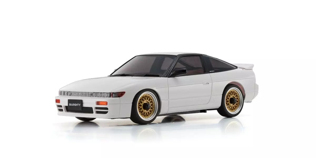 Kyosho - Autoscale Mini-Z Nissan Sileighty White (MA020N-M) - K.MZP489W MINI R/C AUTOSCALE & BODYSHEL