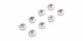 Kyosho - Mini-Z M2 Nyloc Alu Wheel Nut (8) Silver - K.MZW128S MINI-Z RACER
