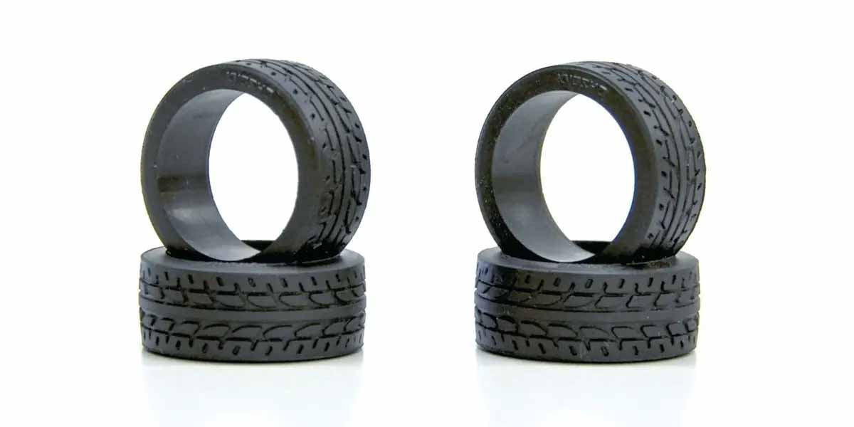 Kyosho - Mini-Z Racing Radial Tyres 30 Shore - Narrow (4) - K.MZW37-30 MINI R/C WHEELS & TYRES