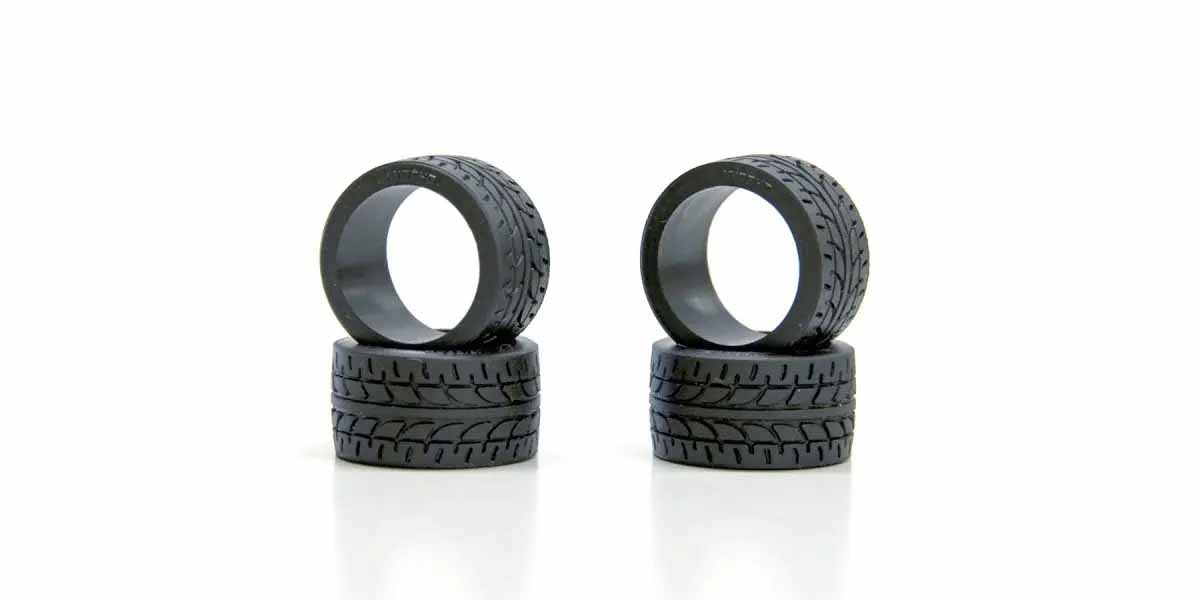 Kyosho - Mini-Z Racing Radial Tyres 10 Shore - Wide (4) - K.MZW38-10B MINI R/C WHEELS & TYRES