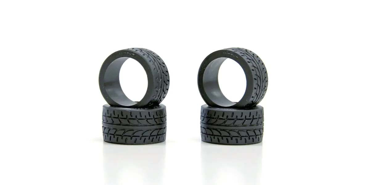 Kyosho - Mini-Z Racing Radial Tyres 20 Shore - Wide (4) - K.MZW38-20B MINI R/C WHEELS & TYRES
