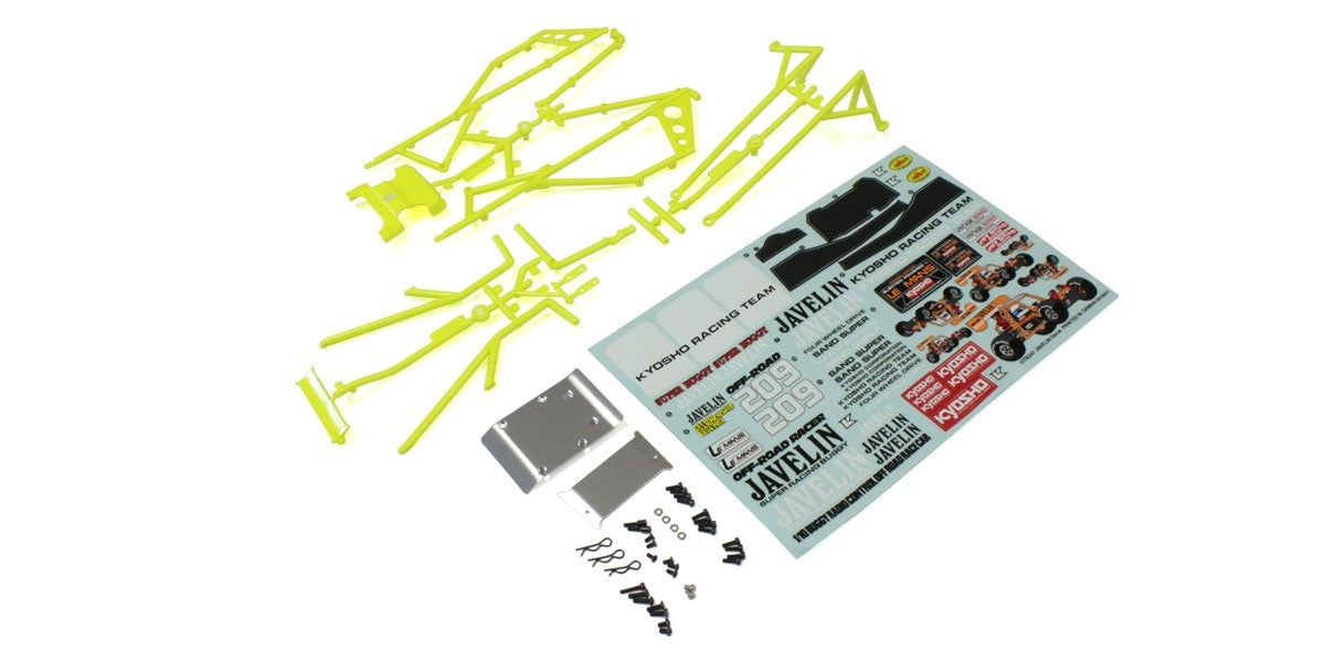 Kyosho - Body Parts and Roll Bar Javelin -Yellow - K.OTB247Y 1:10 Parts -Legendary