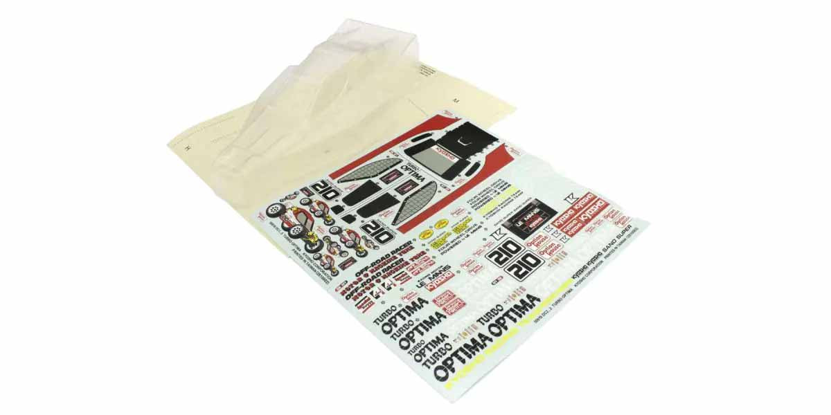 Kyosho - Turbo Optima Body shell Set - K.OTB248C BODYSHELL & DECO
