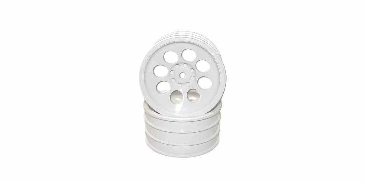 Kyosho - Optima Mid White 50mm Front 8 Holes Wheel (2) - K.OTH249W WHEELS & TYRES