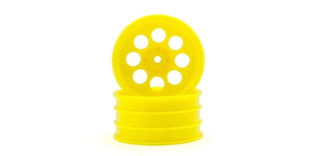 Kyosho - Optima Mid Yellow 50mm Front 8 Holes Wheel (2) - K.OTH249Y WHEELS & TYRES