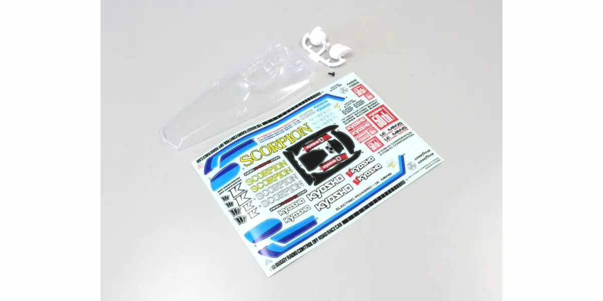 Kyosho - Scorpion 2014 Clear Bodyshell Set - K.SCB001B BODYSHELL & DECO