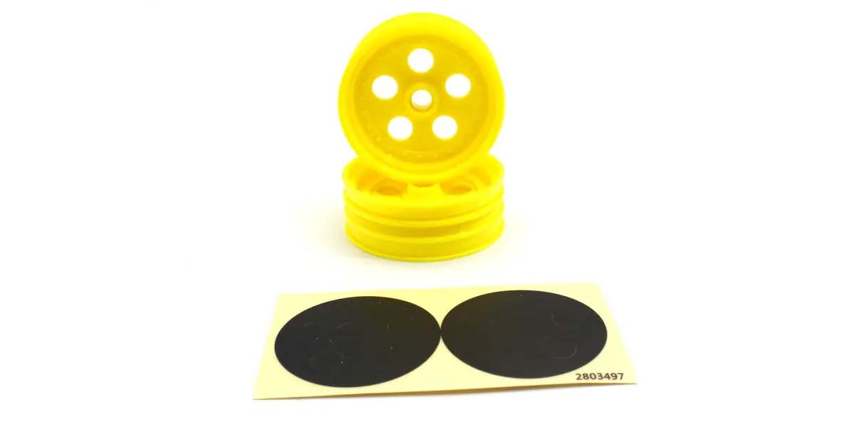 Kyosho - Front Wheel Tomahawk-Ultima JJ (2) Yellow 2.0 inches - K.SCH007Y WHEELS & TYRES