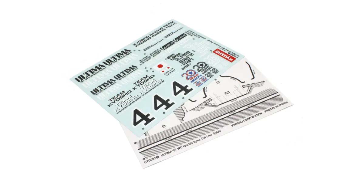 Kyosho - Decal Ultima 87 WC - K.UTD002 BODYSHELL & DECO