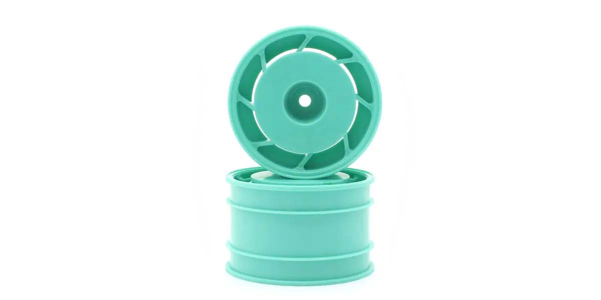 Kyosho - 1:10 Ultima Rear Wheels 8D 50mm (2) - Peppermint Green - K.UTH002GR WHEELS & TYRES