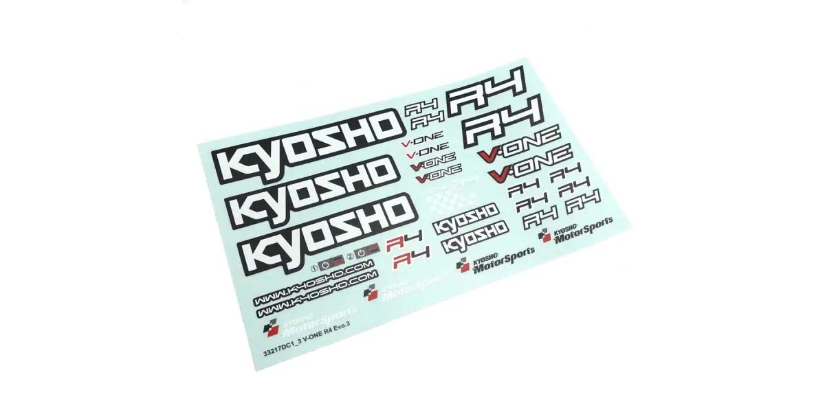 Kyosho - Decal V-One R4 Evo3 - K.VZD02 BODYSHELL & DECO