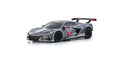 Kyosho - Mini-Z MR04 RWD Corvette C8-R Gun Metal/White (W-MM/KT531P) - K.32356GMW MR-03 RWD Series