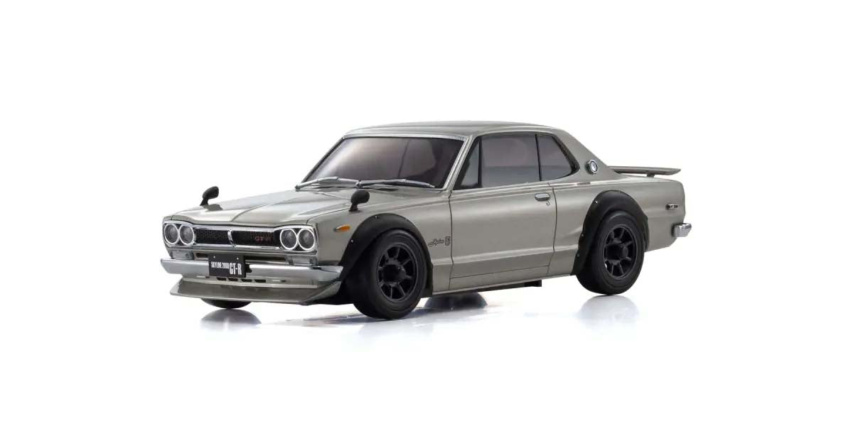 Kyosho - Mini-Z MR04 RWD Skyline 2000GT-R KPGC10 Silver (N-MM2/KT531P) - K.32359S MR-03 RWD Series