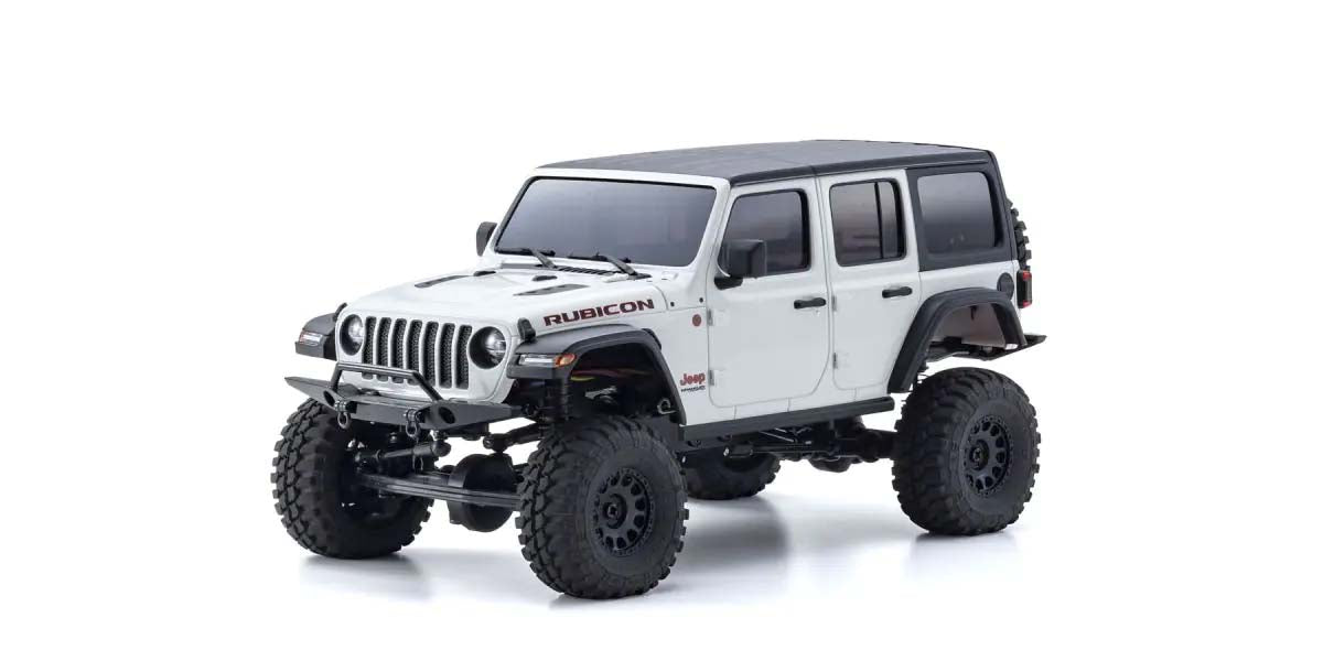 Kyosho - Mini-Z 4X4 MX-01 Jeep Wrangler Unlimited Rubicon White (KT531P) - K.32536W MINI-Z 4X4 Series