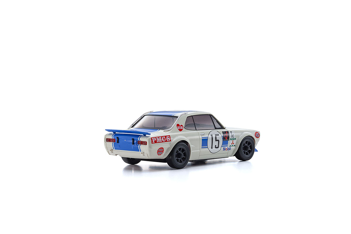 Kyosho - Mini-Z AWD Skyline 2000GT-R KPGC10 Racing'72 Blue No15 (MA020/KT531P) - K.32643BL AWD SPORTS Series