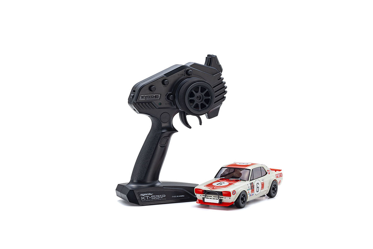 (Demo Model) Kyosho - Mini-Z AWD Skyline 2000GT-R KPGC10 Racing'72 Red No.6 (MA020/KT531P) - K.32643R AWD SPORTS Series (Drift Tyres Fitted) No battery or Charger