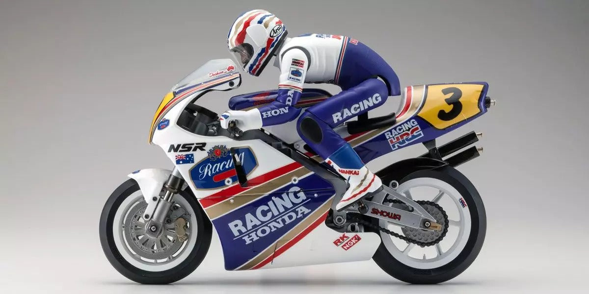 Kyosho - Moto Hanging On Racer Honda NSR 1991 1:8 Kit - K.34937T1 1:8 MOTO HANGING ON RACER Series